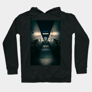 Dark Liminal Subway Escalator Photograph Hoodie